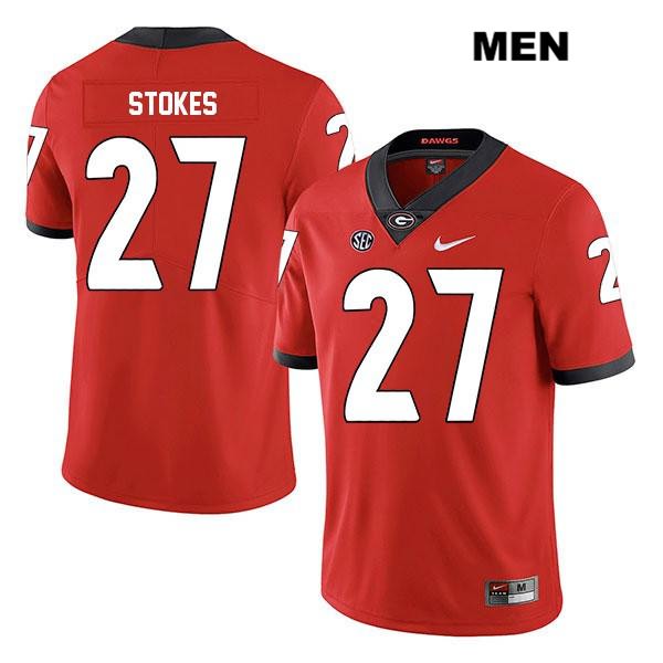 Georgia Bulldogs Men's Eric Stokes #27 NCAA Legend Authentic Red Nike Stitched College Football Jersey PFH0856JX